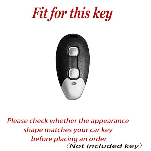 Ysbxitu Motorcycle Leather Key Fob Cover Compatible with Piaggio Vespa GTV300 GTV GTS300 GT S300 GTS 300 2024 Motorcycle Intelligent Auto Key fob Cover Decorative Keychain Brown - Image 3