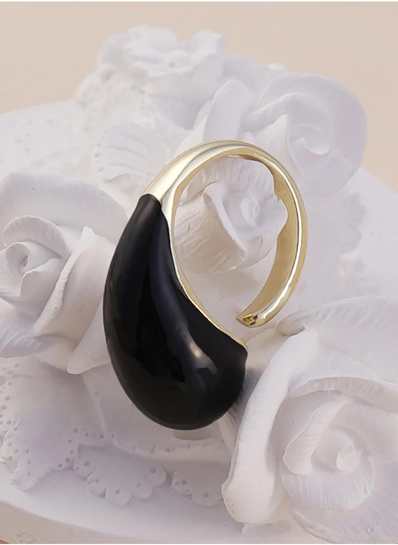 سوهي Stone Studded Adjustable Teardrop Finger Ring