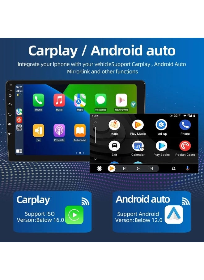 Vierex - Android Car Stereo For Toyota Yaris Vios 2016 2017 With Apple Carplay Android Auto Wireless WiFi 4GB RAM 32GB ROM DSP Yaris Radio Bluetooth HD Camera Included - Image 1