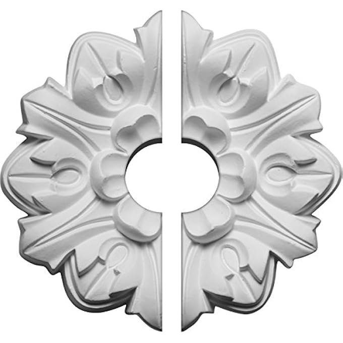 CM07EM2-01500 EMERY LEAF CEILING MEDALLION, 7 5/8"OD X 1 1/2"ID X 1"P (FITS CANOPIES UP TO 1 1/2"), FACTORY PRIMED - Image 1
