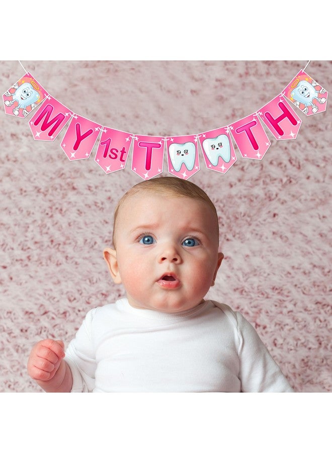 Wobbox My First Tooth Banner, First Tooth Banner, My First Tooth Decoration -Pink (FP4401) - Image 5