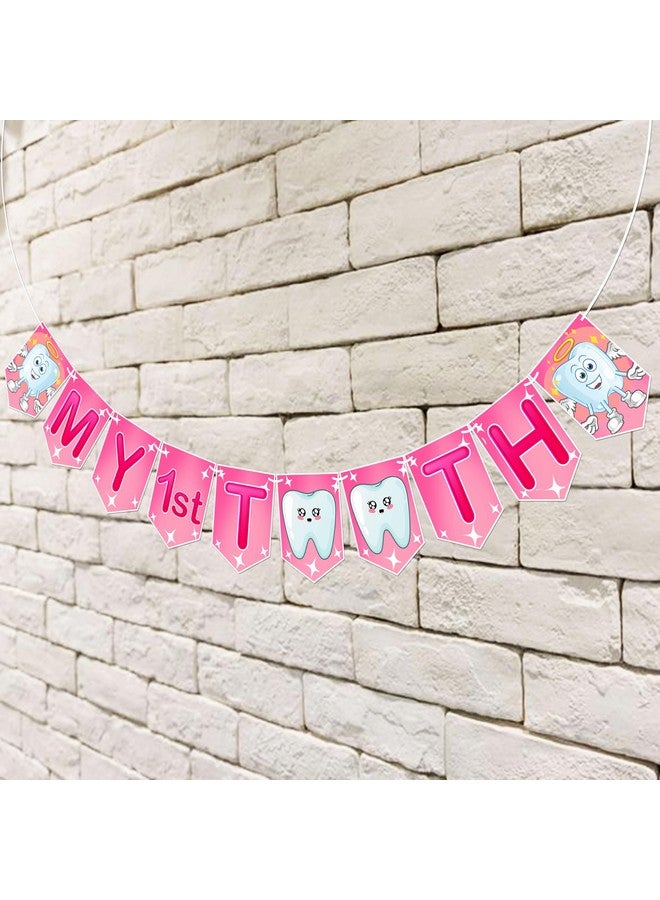 Wobbox My First Tooth Banner, First Tooth Banner, My First Tooth Decoration -Pink (FP4401) - Image 4