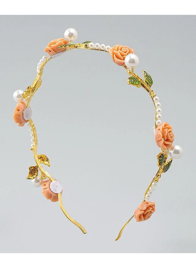 Mark & Mia Mark & Mia Floral Hair Band, Elegant Design, Decorative Style, Durable, 6 to 12 Years - Multicolor
