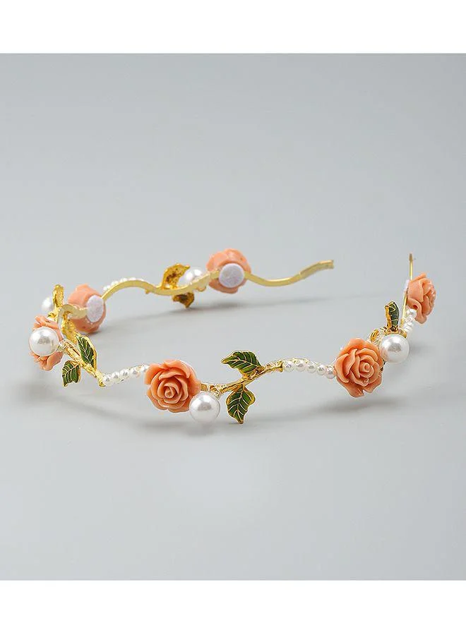 Mark & Mia Mark & Mia Floral Hair Band, Elegant Design, Decorative Style, Durable, 6 to 12 Years - Multicolor