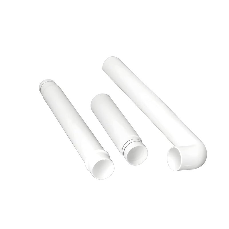 KINIK أنبوب منحني طويل 3 قطع من PVC لمرحاض الصرف - Image 1