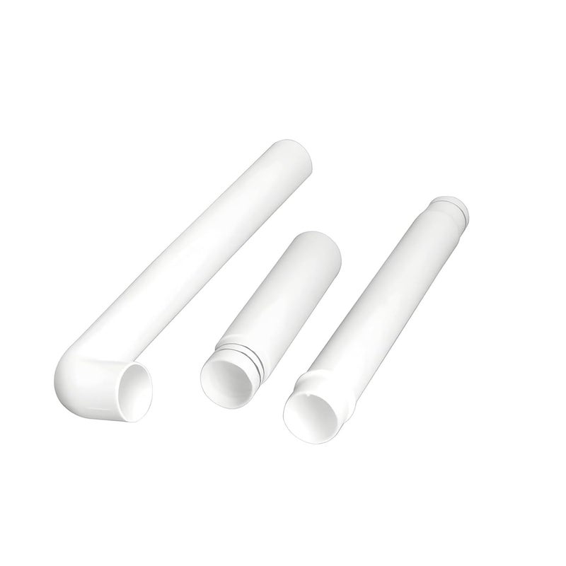 KINIK أنبوب منحني طويل 3 قطع من PVC لمرحاض الصرف - Image 2