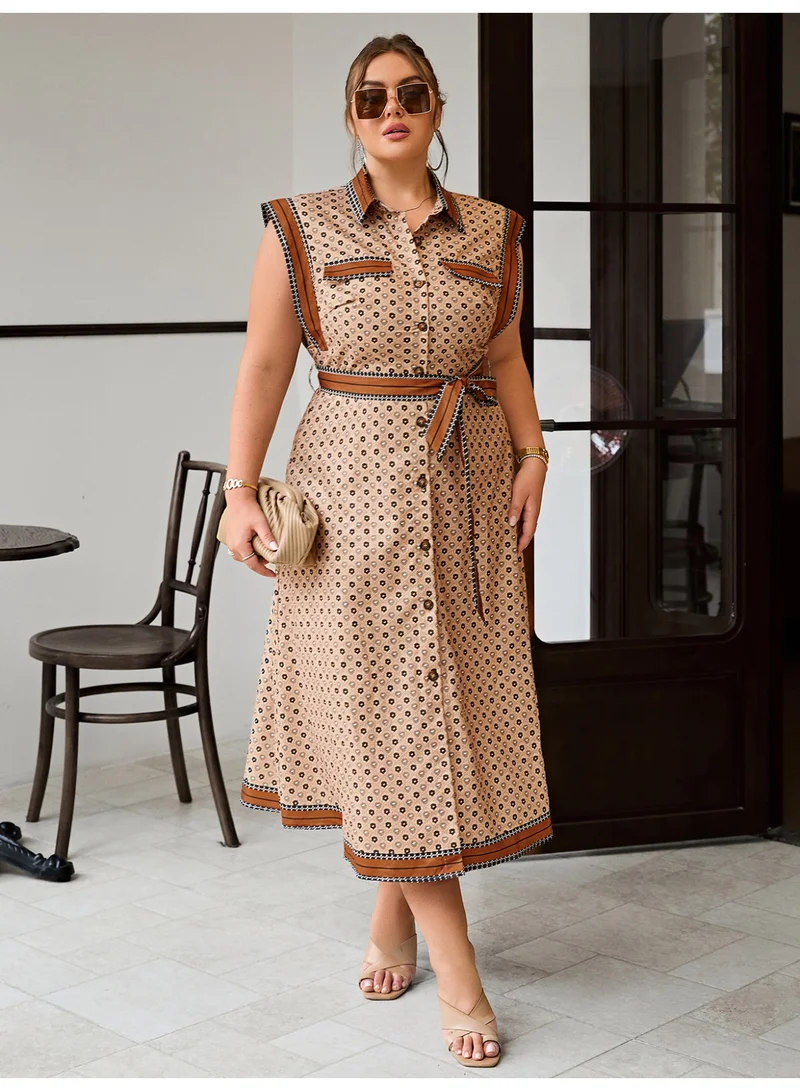 SIMPLEE Oversized women's dress suitable for curvy women's flowing skirt