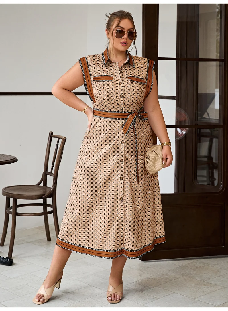 SIMPLEE Oversized women's dress suitable for curvy women's flowing skirt