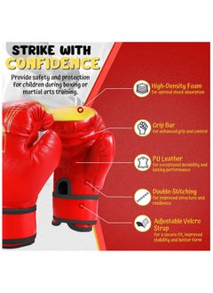 Folanry Kid Boxing Gloves for 3-10 Ages, 6 Oz Heavy Bag Children Boxing Gloves, Professional Training Sparring Gloves,Breathable Punching Gloves for Boxing, Karate, Kickboxing, Muay Thai Training  - Image 4
