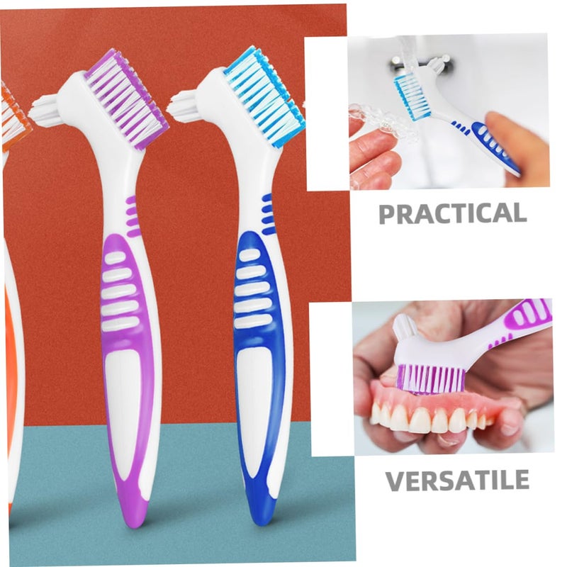 Mobestech 8pcs Double-Sided Brush Portable Cleaning Toothbrushes for Dentures and Compact for Easy Carrying - Image 3