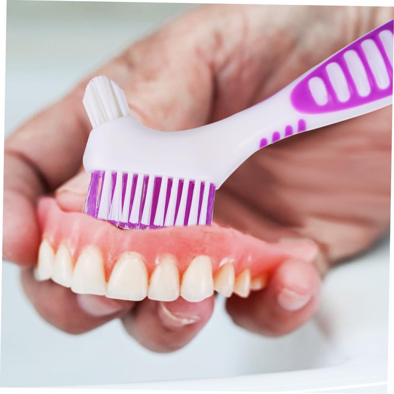 Mobestech 8pcs Double-Sided Brush Portable Cleaning Toothbrushes for Dentures and Compact for Easy Carrying - Image 5