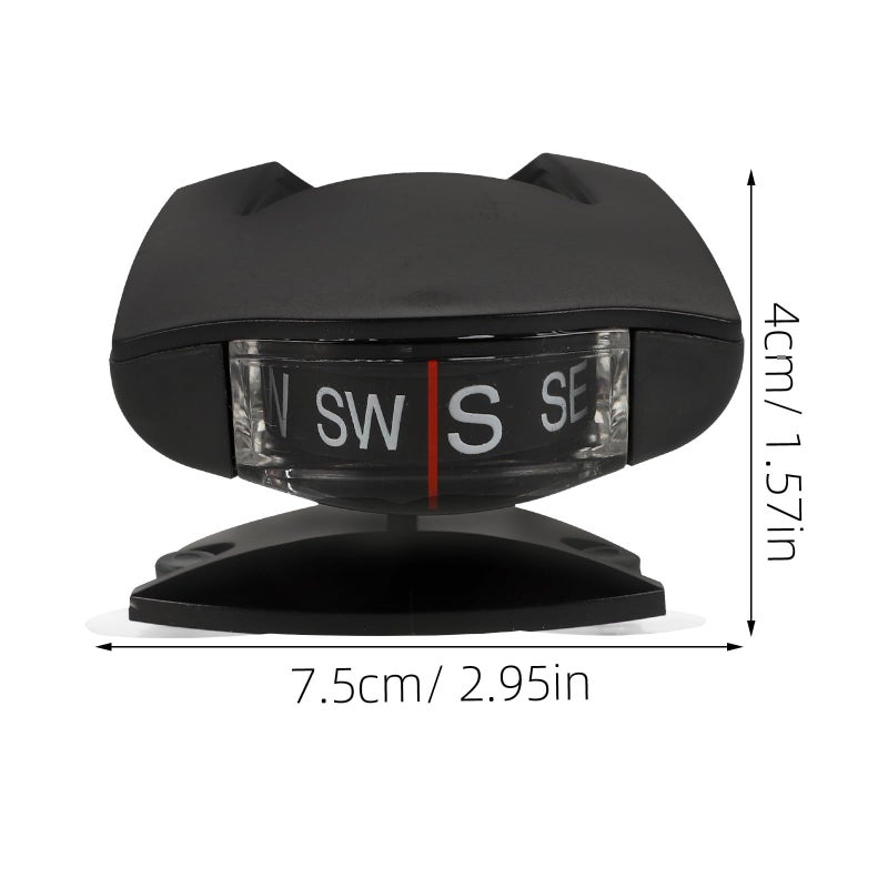 Auto Compass Ball With Adjustable Suction Mount Car Dashboard Navigation Compass For Trucks Boats And Rvs Inclinometer Vehicle Direction Pointer For Outdoor Driving - Image 3