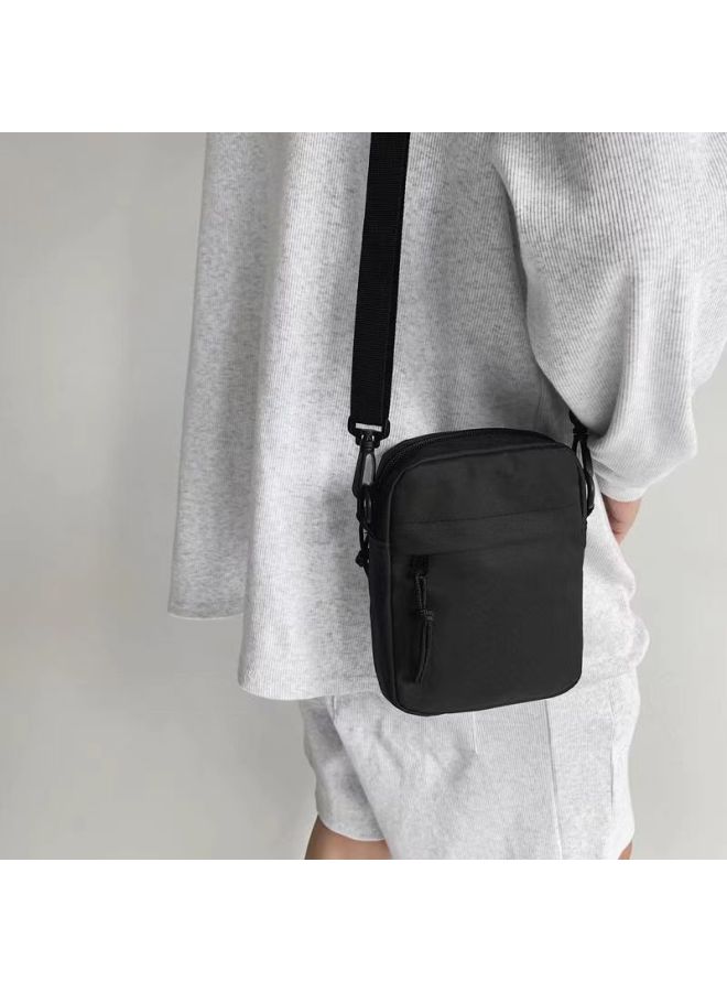 Boys Mori Small Satchel Ins Shoulder Bag Men's Sports Leisure Small Backpack Women's Simple Crossbody Bag Wholesale-Color:Black - Image 1