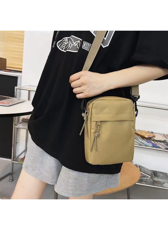 Boys Mori Small Satchel Ins Shoulder Bag Men's Sports Leisure Small Backpack Women's Simple Crossbody Bag Wholesale-Color:Black - Image 5