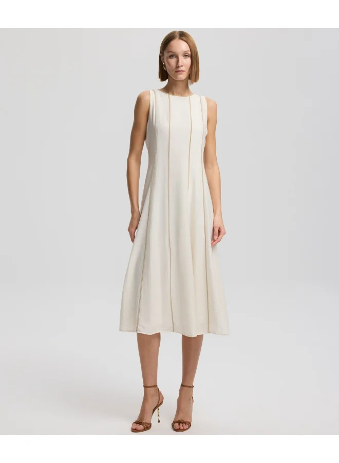 إبيكيول Midi Dress With Contrast Piping