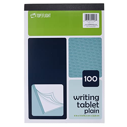 Top Flight Writing Tablet, Unruled, White, 100 Sheets (4701024) - Image 3
