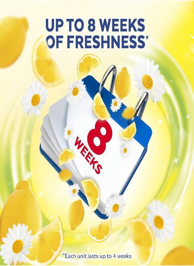 Lysol Lysol Automatic In-The-Bowl Toilet Cleaner, Cleans and Freshens Toilet Bowl, Lemon Breeze Scent, 2 Count (Pack of 1)  - Image 1