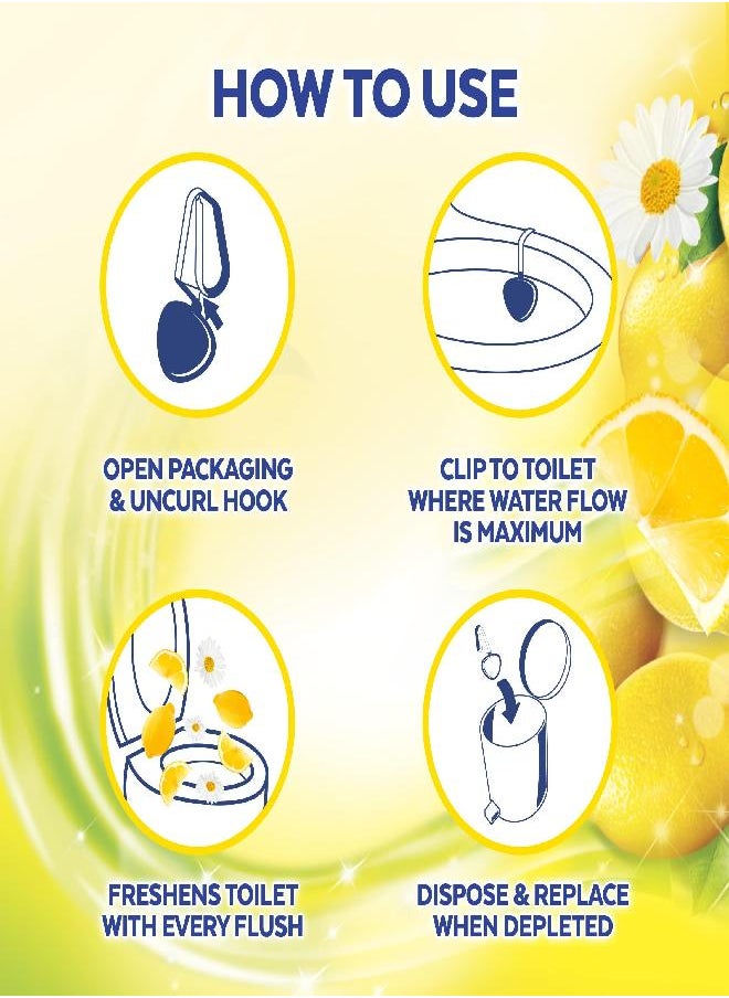 Lysol Lysol Automatic In-The-Bowl Toilet Cleaner, Cleans and Freshens Toilet Bowl, Lemon Breeze Scent, 2 Count (Pack of 1)  - Image 2