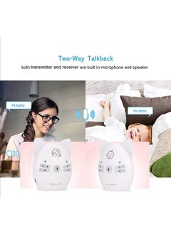 Arabest Wireless Audio Baby Monitor Two-way Talk Back Long Range Transmission VOX Mode Night Light Music Play Volume Adjustment Dual Power Supply  - Image 2