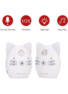 Arabest Wireless Audio Baby Monitor Two-way Talk Back Long Range Transmission VOX Mode Night Light Music Play Volume Adjustment Dual Power Supply  - Image 4