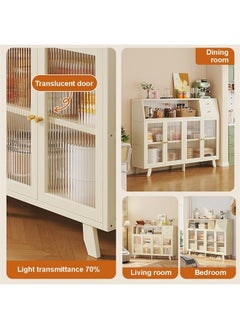 KLNAMAEAAN Modern Wooden Storage Kitchen Cabinet with Shelves for Living Room & Kitchen  - Image 4