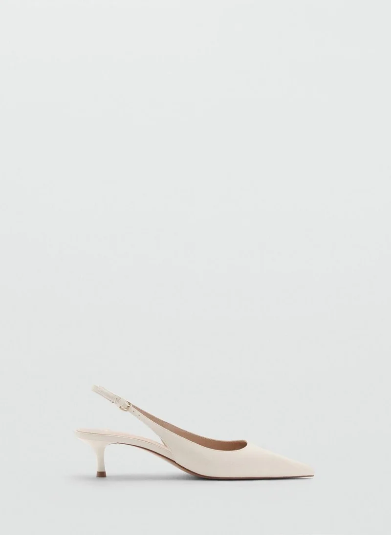 MANGO Pointed kitten-heel shoes