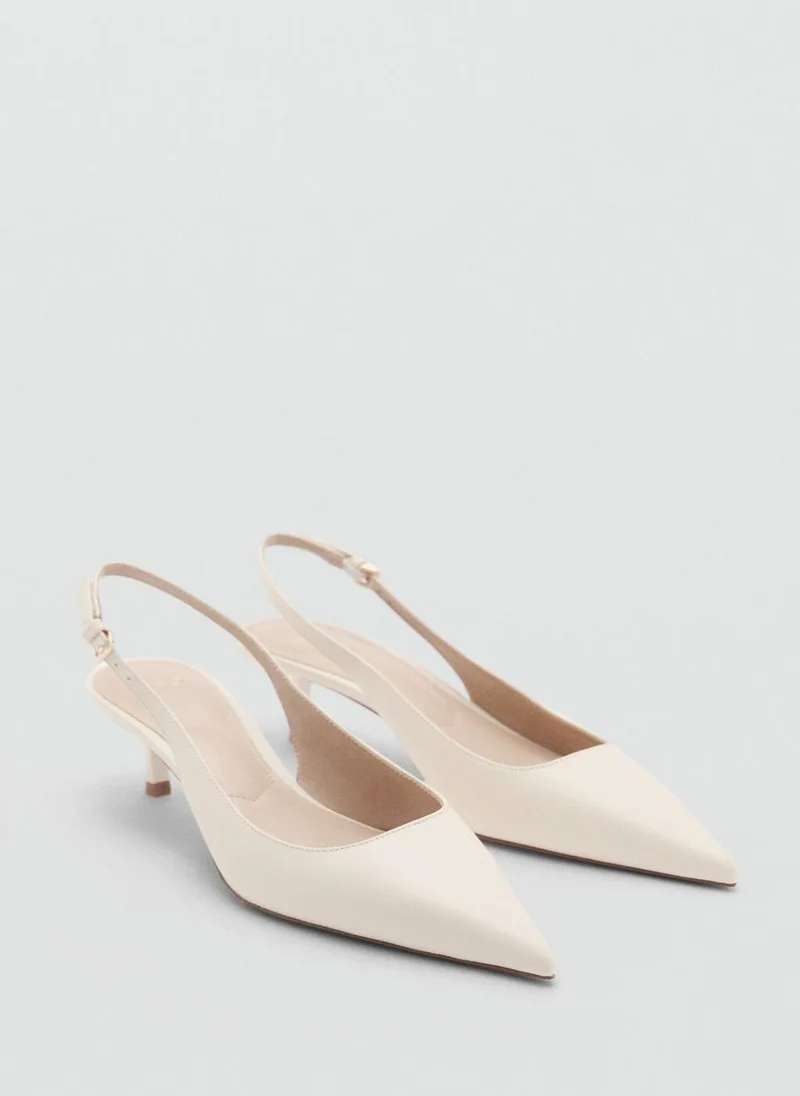 MANGO Pointed kitten-heel shoes