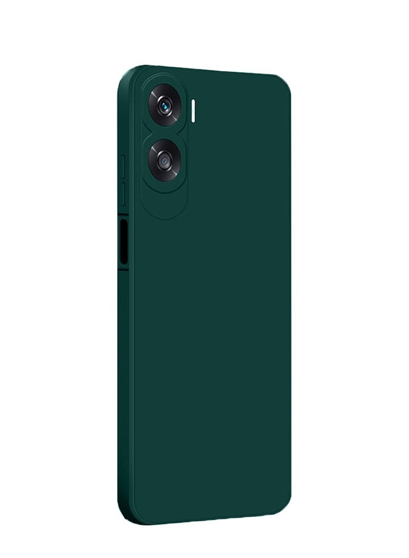 Techie غطاء خلفي أنيق من السيليكون TPU لهاتف Honor 90 Lite - تصميم نحيف وناعم - أخضر غامق - Image 2