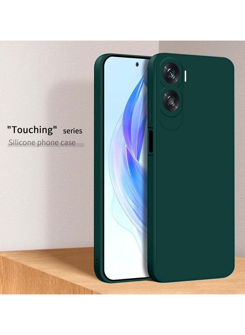 Techie غطاء خلفي أنيق من السيليكون TPU لهاتف Honor 90 Lite - تصميم نحيف وناعم - أخضر غامق - Image 3