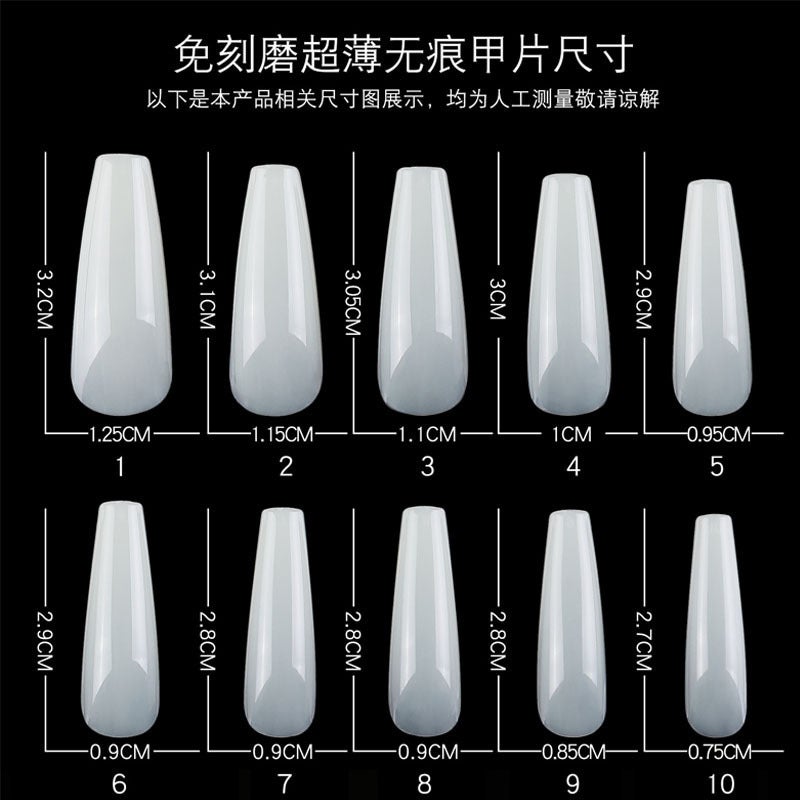 Nail Nail 500/Boxed Transparent Ultra-Thin Seamless Finished Fake Nails Wear French Nail Patch - Image 4