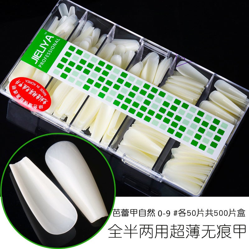 Nail Nail 500/Boxed Transparent Ultra-Thin Seamless Finished Fake Nails Wear French Nail Patch - Image 1
