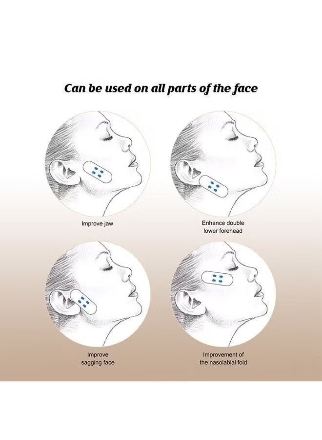 Jaysuing 120Pcs Face Lifting Patch, Face Lift Tape, High Elasticity Invisible Facial Lift Tape, Waterproof Breathable Face Lift Patch, Ultra-thin Face Tape, Tightening Double Chin, Eye Skin, Facial Wrinkles, Sagging Skin (Clear) - Image 5