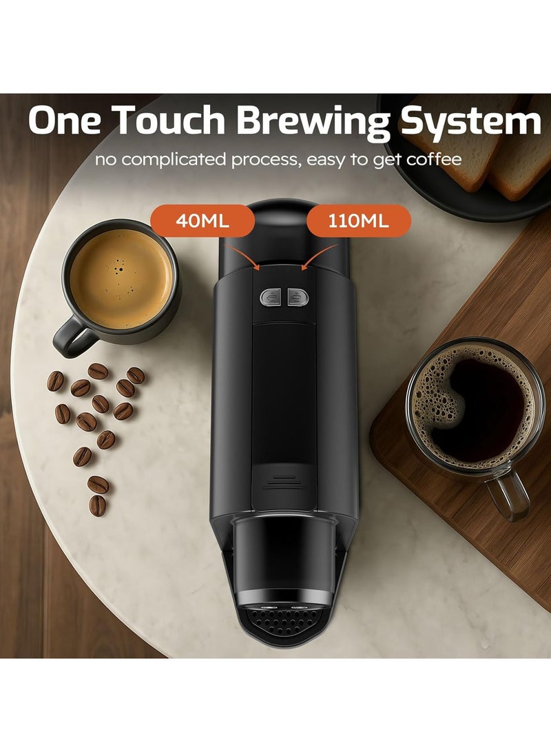 Capsule Coffee Machine for Nespresso Original, 19Bar Coffee Maker 2 Brew Sizes, Espresso Machine with 850ML Detachable Water Tank Easy Brew latte, Cappuccino and More, One Touch System  - Image 3