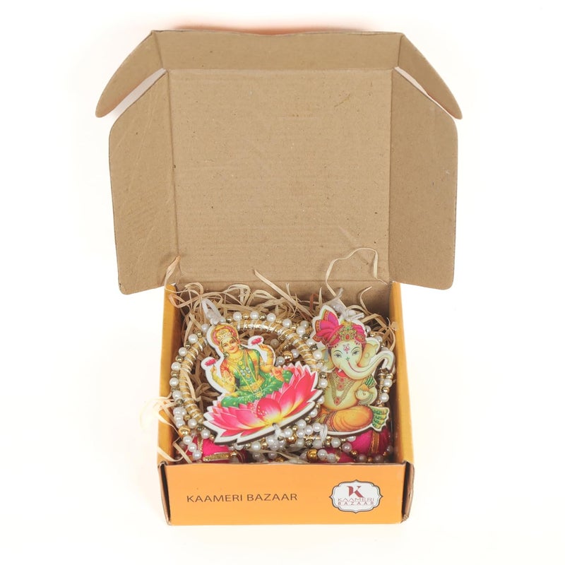 Kaameri Bazaar مجموعة جومكي لتعليق الأبواب لكسمي غانيش لعيد الديوالي | تزيين غرفة الصلاة أو المعبد - Image 4