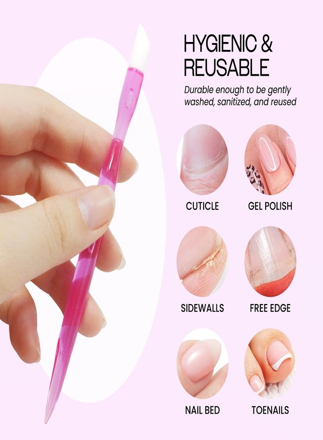 Pana® USA (10pcs in a Pack) *Long Style* Plastic Cuticle Pusher Hard Rubber Tipped Nail Art Tool Cleaner Remover - Image 5