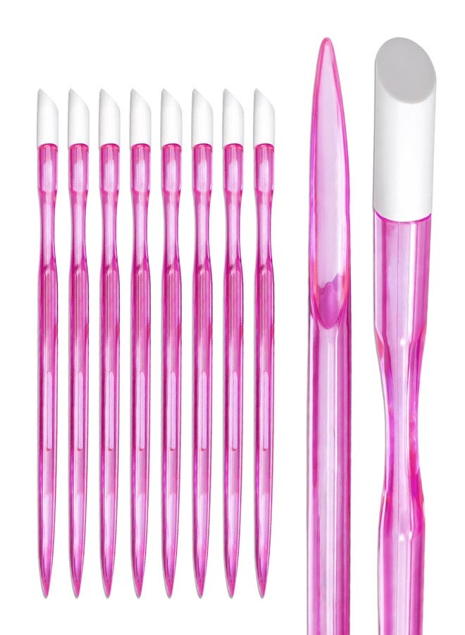 Pana® USA (10pcs in a Pack) *Long Style* Plastic Cuticle Pusher Hard Rubber Tipped Nail Art Tool Cleaner Remover - Image 1