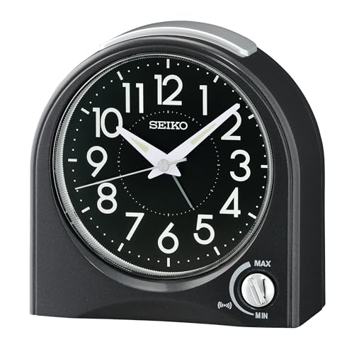 SEIKO Maris Non Ticking DeskAlarm Clock Black - Image 1