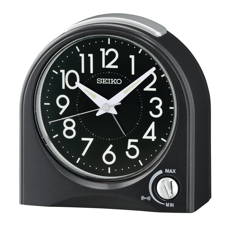 SEIKO Maris Non Ticking DeskAlarm Clock Black - Image 2