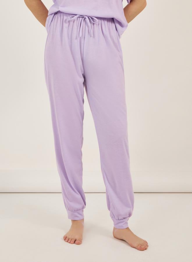Styli Tacos & Naps Dropped Shoulder V Neck T-Shirt & Cuffed Pyjama Set  - Image 5