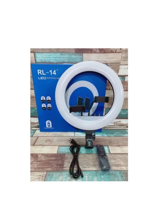 Ring Light RL-14 Selfie Ring Light Led Lamp with Remote and Tripod Stand for TikTok Snapchat Youtube Online Streaming 14 Inch