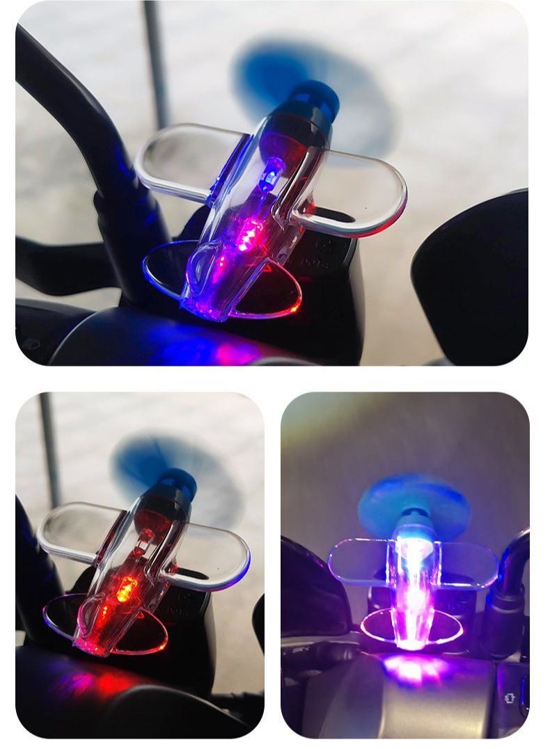 Loquat Wind power small aircraft wind power generation LED bright light car ornaments decoration - Image 2