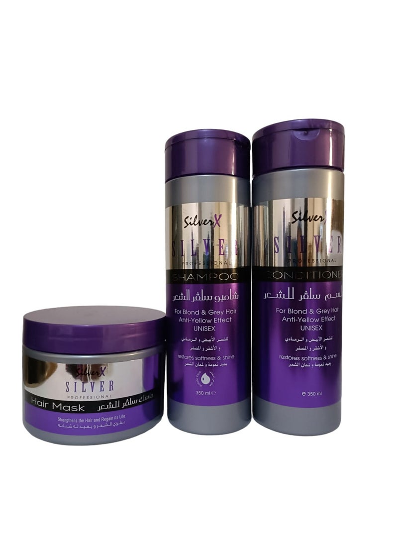 Silver X Silver Professional Hair Mask Treatment for Strengthen the Hair and Regain It's Life 300ml - Image 3