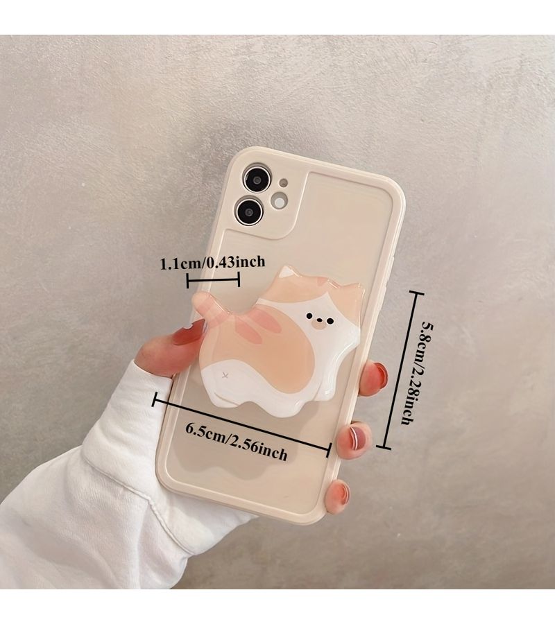 قطعة واحدة من حامل الهاتف القط الأصفر اللطيف، تصميم كرتوني قابل للسحب على شكل قطة صغيرة، بلاستيك متين، قبضة هاتف لمشاهدة بدون استخدام اليدين، إكسسوار جذاب وجميل لعشاق القطط، حامل هاتف لليدين، جهاز بدون استخدام اليدين، تصميم مرح، ملمس ناعم، منظم مكتب، نمط كاواي، بناء متين، لعشاق الديكور المنزلي. - Image 4