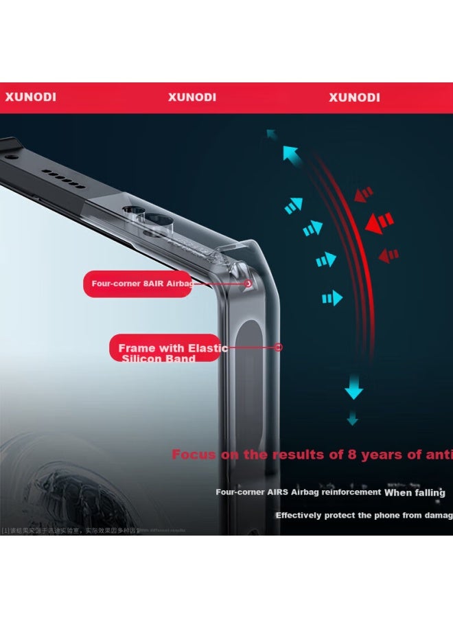 Xundd 360° Rotating Stand Case For Red Magic 10 Pro, Nubia 10 Pro+ Airbag Shockproof Transparent Protective Case With Spro Lens Full Coverage Magnetic Adsorption Protective Shell - Image 4