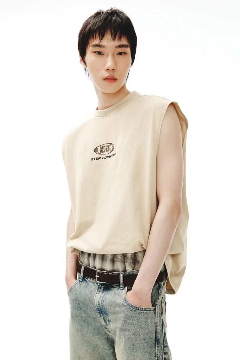 H&M Loose Fit Printed cotton vest top