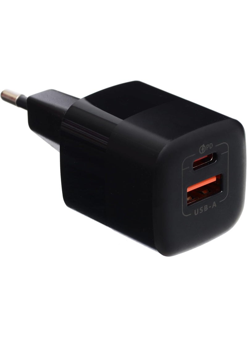 جي باور شاحن G-Power GP-C4 بقوة 35 واط، مزود بمنفذي USB-A و USB-C، يدعم تقنية الشحن السريع Qualcomm Quick Charge 3.0، متوافق مع أجهزة iPhone 14/14 Plus/14 Pro/14 Pro Max/13، و Galaxy، و Pixel 4/3، و iPad - أسود - Image 4