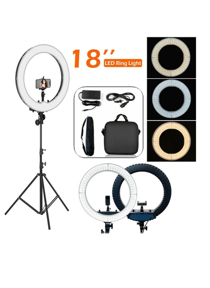 HQ-18 Live Stream Led Soft Ring Light Stand 45 cm  selfie stick for Smartphone Makeup Video Studio Tripod Ring Light - Image 1
