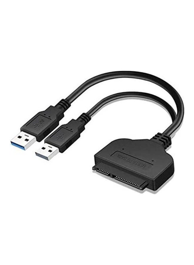 Usb 3 0 To Sata 7 15 Pin 22 Pin Adapter Cable For 2 5 Inch Hdd Hard Disk Drive Black