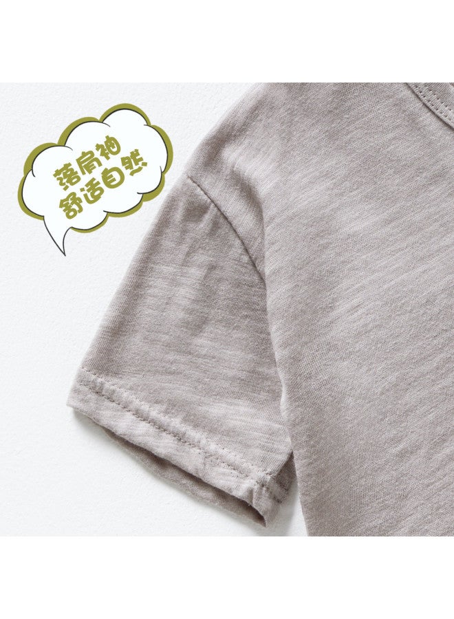 Doxiluka Baby Short Sleeve T-shirt Summer Thin Bamboo Cotton Infant Top Breathable Undershirt Half Sleeve Outfit For Newborns & Toddlers - Image 4