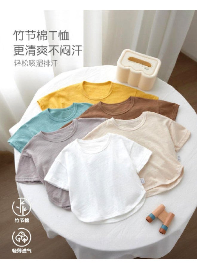 Doxiluka Baby Short Sleeve T-shirt Summer Thin Bamboo Cotton Infant Top Breathable Undershirt Half Sleeve Outfit For Newborns & Toddlers - Image 1